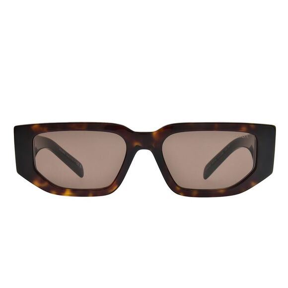 Prada PR 09ZS 2AU06B Tortoise Plastic Rectangle Sunglasses Brown Lens - Picture 2 of 3